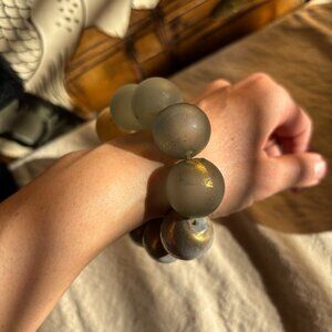 Italian Bubble Glass Bead Stretch Bracelet